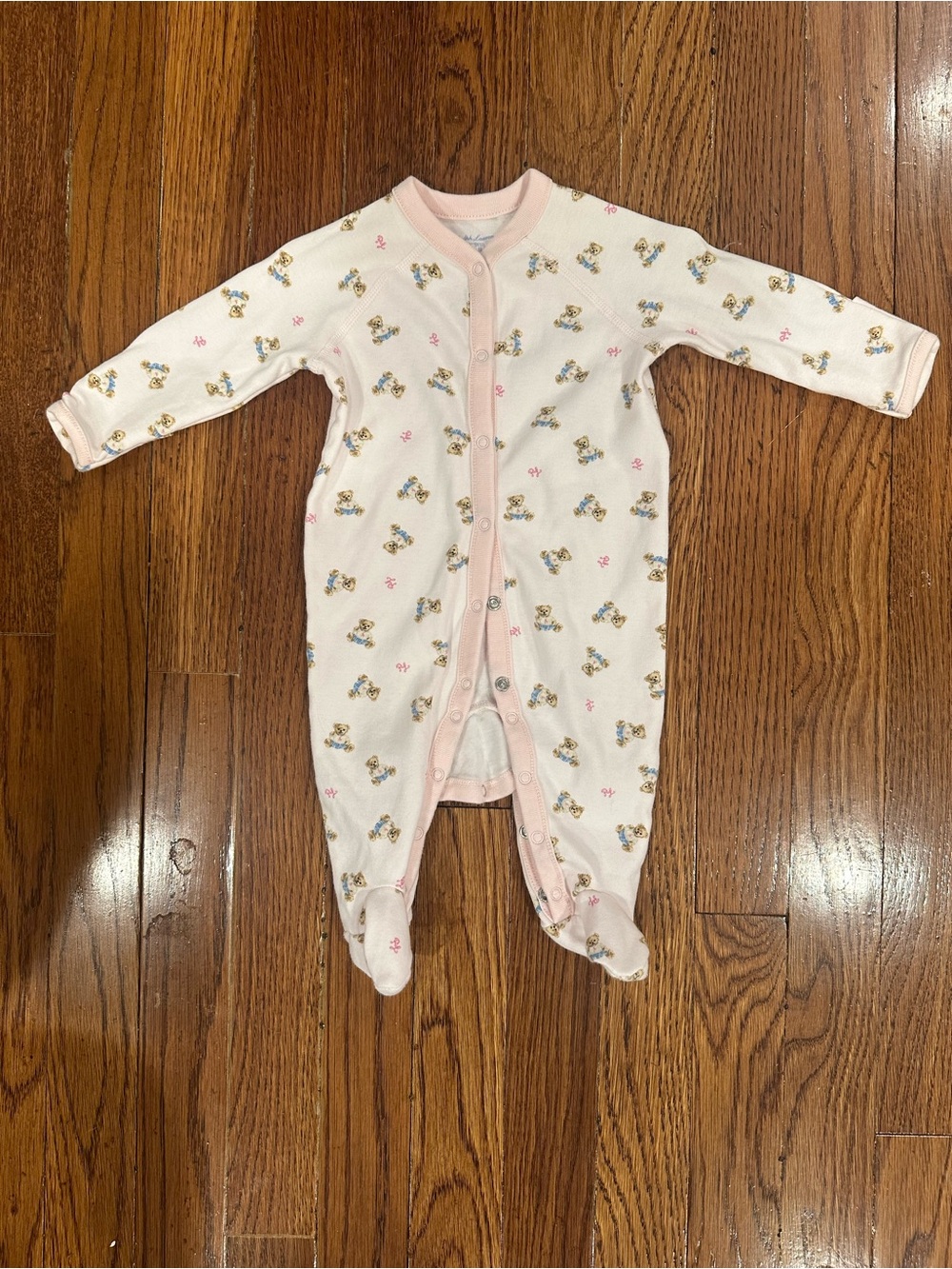 Ralph Lauren Footed Baby One-Piece - Soft Cotton